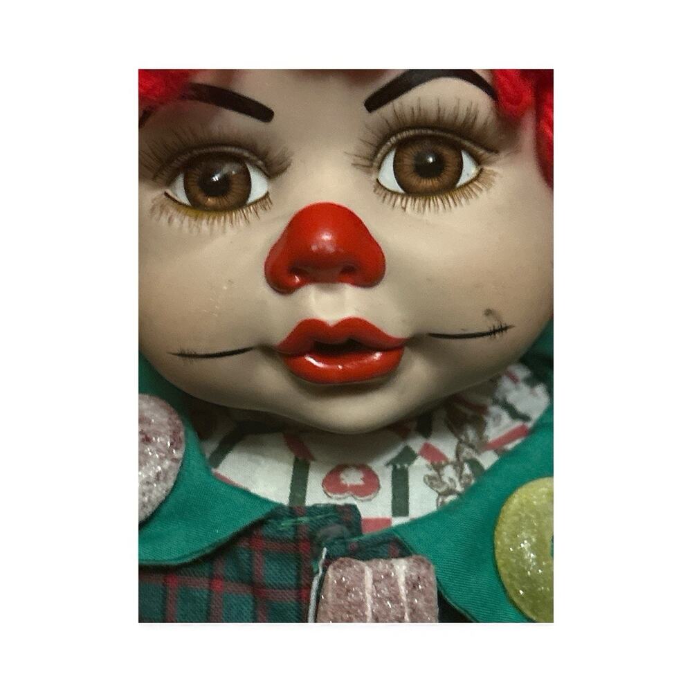 Beverly Stoehr Raggedy Andy Elf Doll Signed Stamped 2003 Porcelain 23" Amputee - Picture 5 of 16